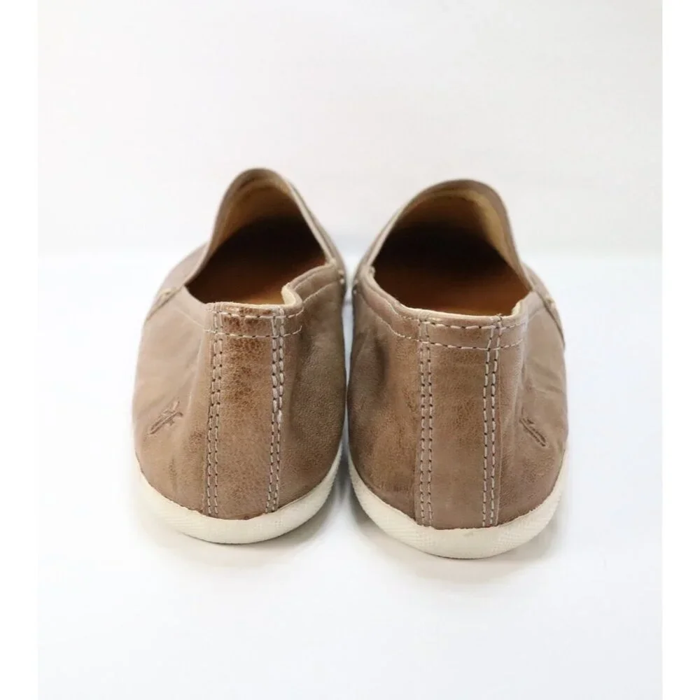 Frye Shoes Womens 9 M Melanie Slip On Taupe Brown Casual Comfort‎ Low Round Toe